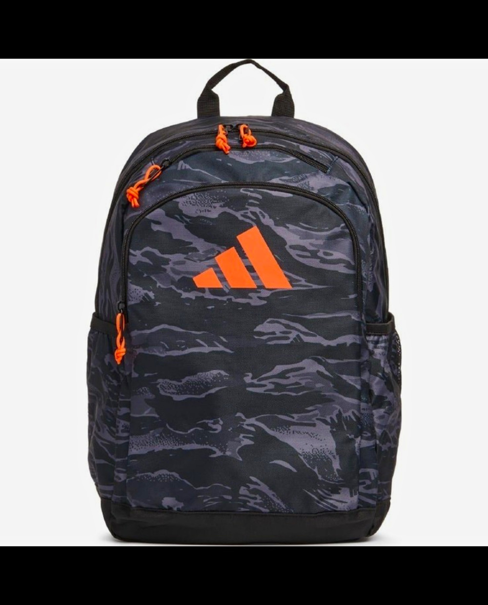 adidas Excel Backpack 20L Black/Gray Camo Orange Logo 15" Laptop 5 Pocket